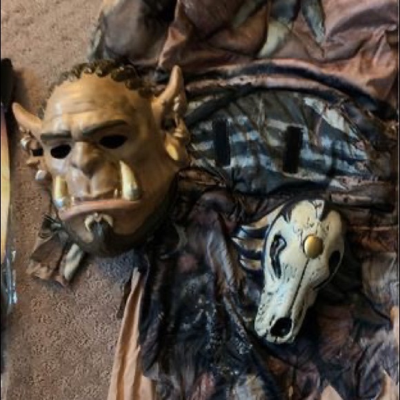 World of Warcraft Durotan Orc Classic Muscle Child Costume LG 10-12 - Picture 7 of 8